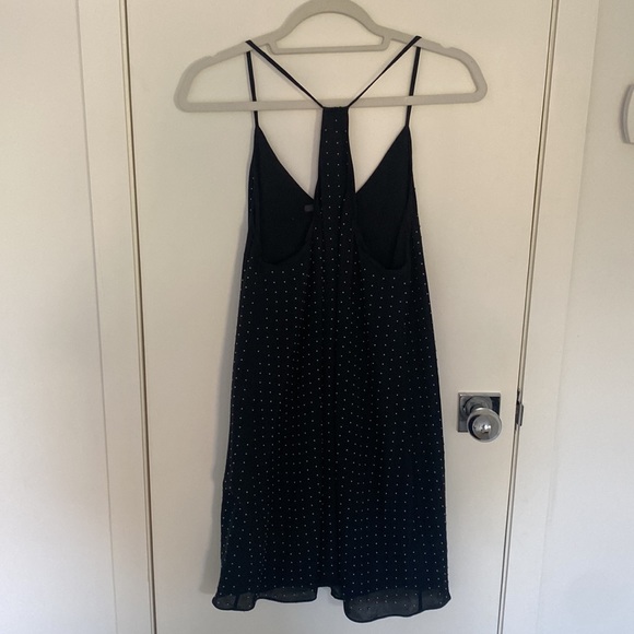 Alice + Olivia mini dress. Black racer back with silver rivets/studs. Size M - Picture 2 of 7